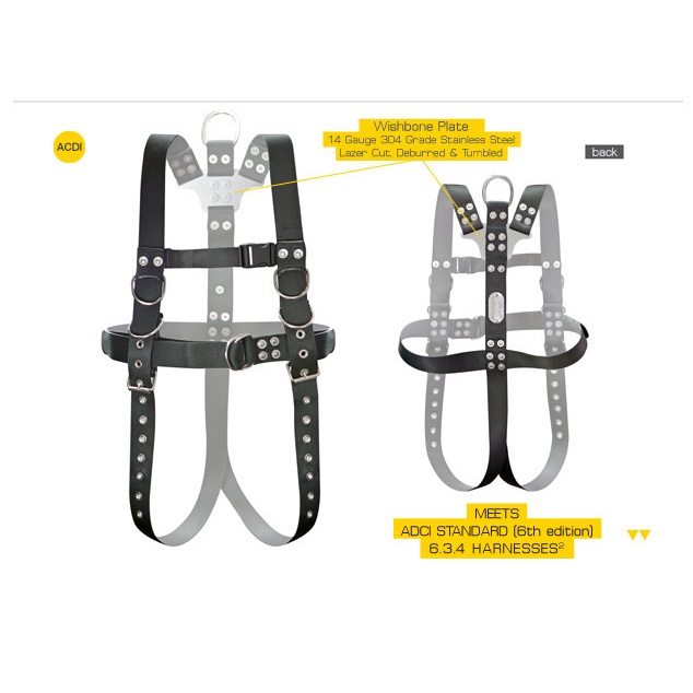 Atlantic Diving Equipment   Full Body Wishbone Harness – FB300B