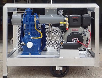 Quincy 325D & 325DE LP Compressor with Yanmar Diesel Engine