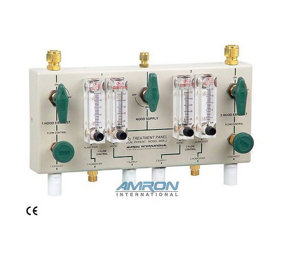Amron International 8890-2 Oxygen Treatment Panel for Two Patients