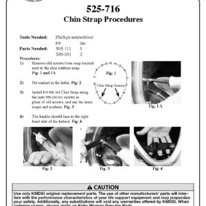 Kirby Morgan ® P/N 525-716 Chin Strap Assembly Kit