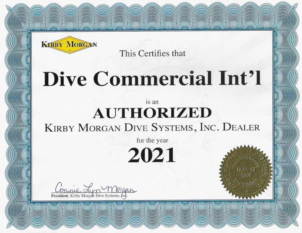 Kirby Morgan Dive Systems - Certified Dealer 2021